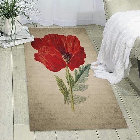 Amazon レッドカラー ラグマット じゅうたん カーペット 赤い花 マット ラグ 絨毯 クッション ラグカーペット 滑り止め リビング シート 180x60cm ラグ カーペット オンライン通販