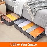 Lifewit 2 Pack Underbed Storage Bags with Lid 65L Grey view 3