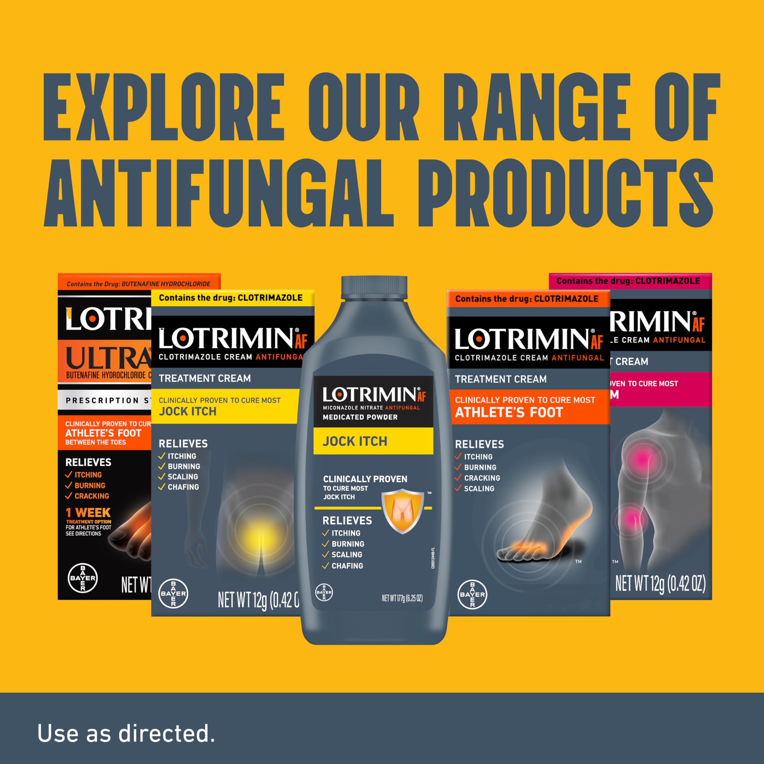 Lotrimin Antifungal Jock Itch Medicated Powder with Miconazole Nitrate, Jock Itch Treatment for Men, Women, and Kids Over The Age of 2, 6.25 oz Bottle