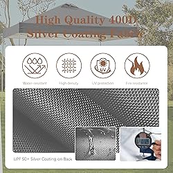 SCOCANOPY Replacement Top with Air Vent for 10x10