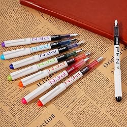 EYEYE Fountain Pens for Writing, 8 Pack Assorted