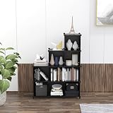 HOMIDEC 9 Cube Storage Bookcase Modular Shelves White Translucent Panels view 2