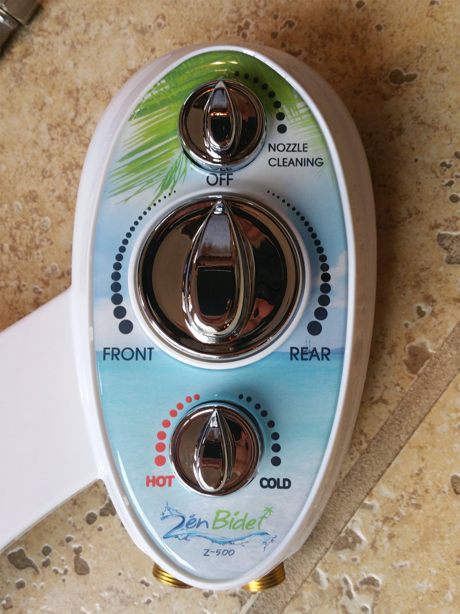 Zen Bidet Z500 Hot and Cold Water BRASS Components Two Nozzle Bidet