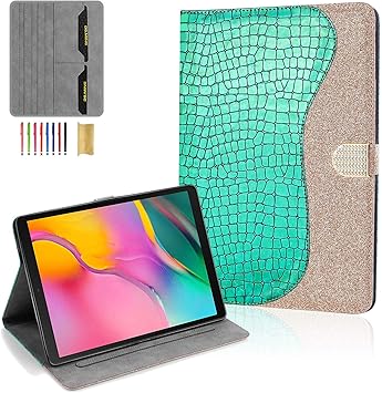 amazon com galaxy tab a 10 1 cover 2019 t510 tablet case apoll glitter pu leather folding stand drop proof magnetic clasp slim case for samsung tab a 10 1 inch tablet sm t510 sm t515 2019 release amazon com