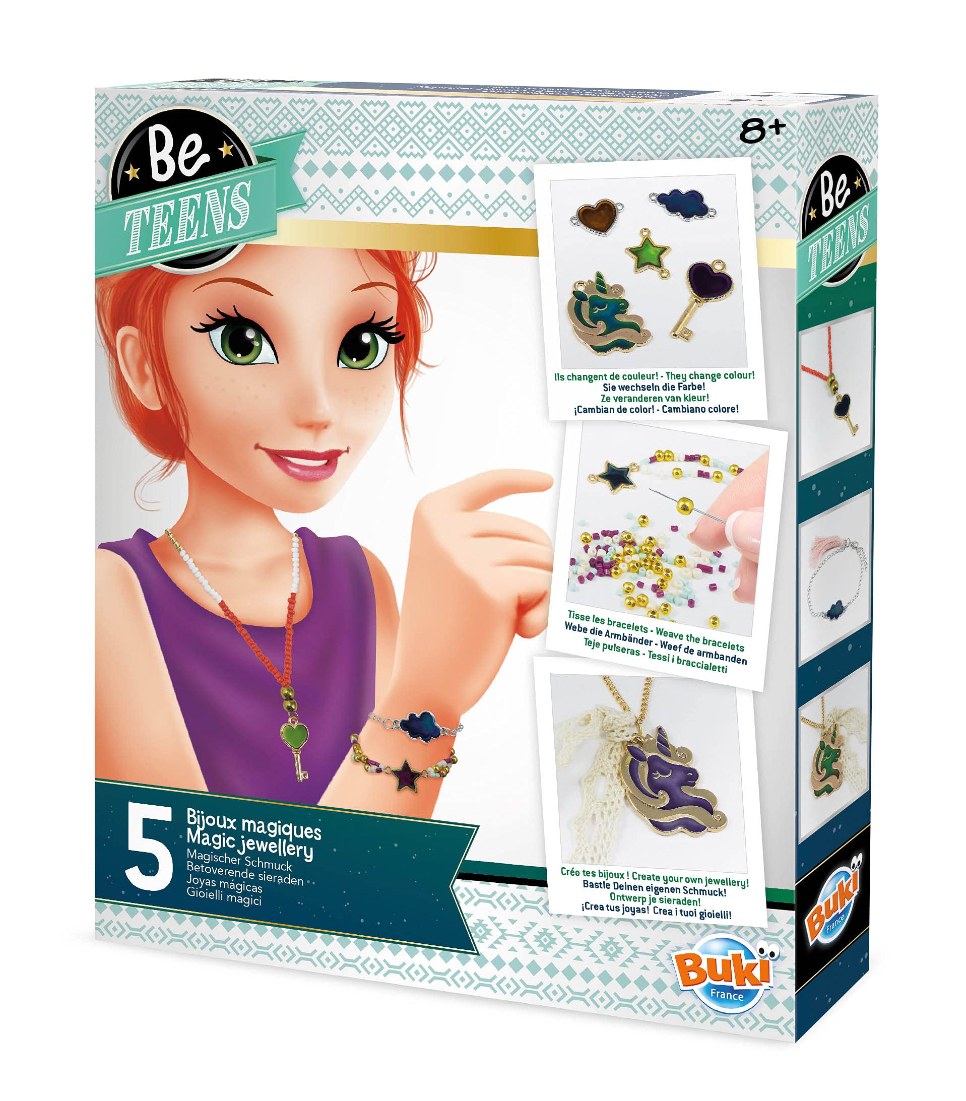 Buki France Be Teens Magic Jewellery Making Gift Set. Jewellery Making Kit. Create 3 Bracelets & 2 Necklaces with Instructions & Accessories. Arts & Crafts for Kids. Suitable for Boys & Girls 8+