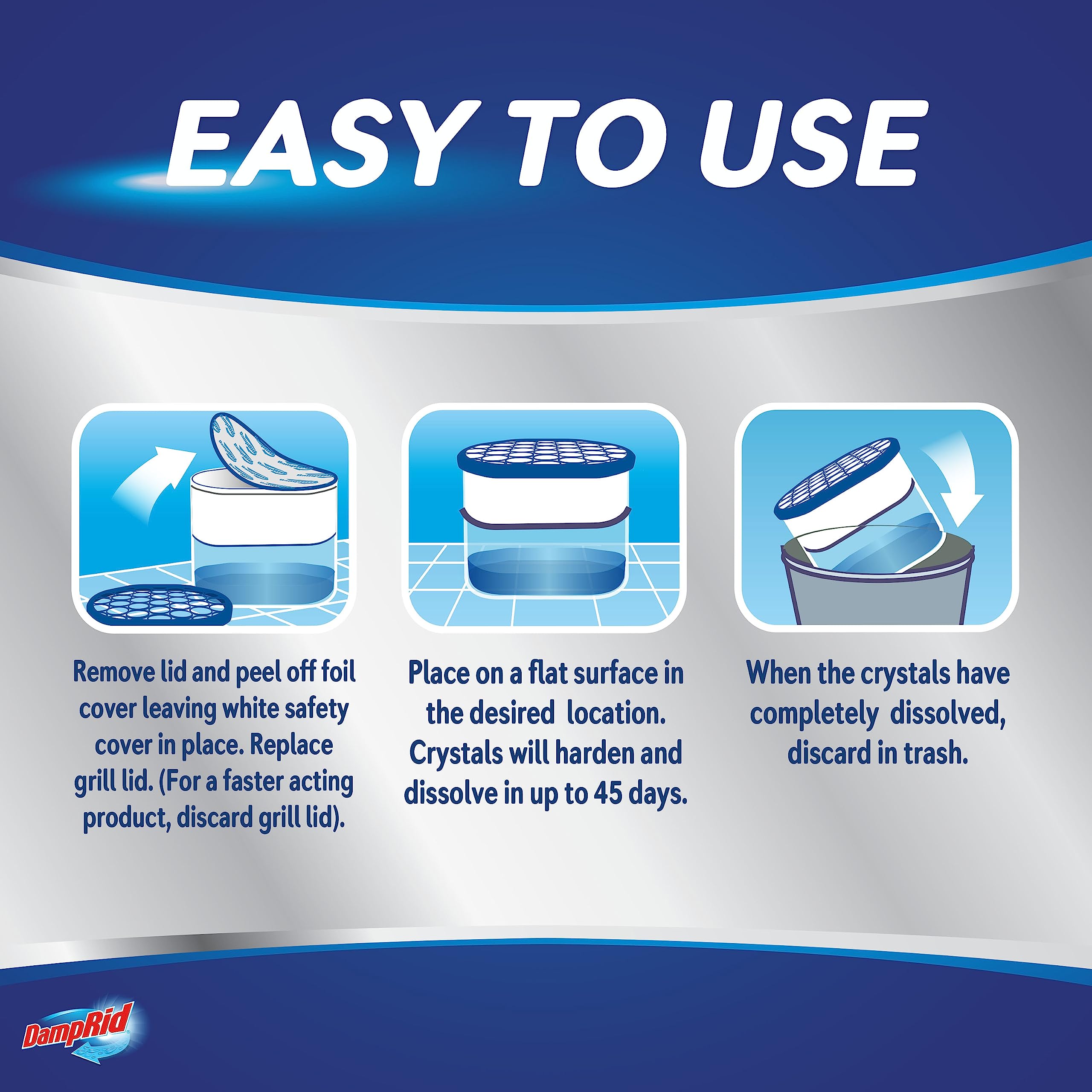 DampRid Moisture Absorber with Activated Charcoal for Boats & RVs, 18 oz.Fragrance Free