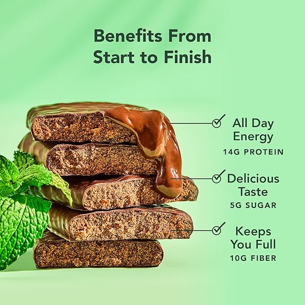 ALOHA ORGANIC PLANT BASED PROTEIN BARS, CHOCOLATE MINT, 1.98 OZ (PACK OF 12)