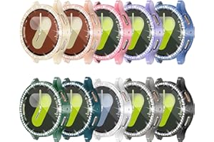[10 Pack] YUVIKE Bling Watch Screen Protector for Samsung Galaxy Watch7 40MM, Glitter Case TPU Soft Cover Full Protection with Sparkly Rhinestones for Galaxy Smart Watch 7 40mm (10 Colors)