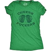 Womens Saint Patricks Day T Shirts Funny Shenanigans Clover Graphic Tees for Women