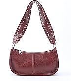 HUGROSE Shoulder Bag for Women, Roomy Leather Y2K Purse with Smooth Zipper and Adjustable Strap, Durable Hook Y2K Bag