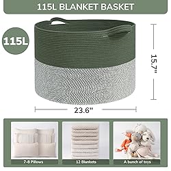 INDRESSME 115L Extra Large Cotton Rope Blanket