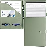 Mymazn Padfolio, Portfolio Folder, Legal Pad Holder, Resume Folder | Faux Leather Binder with Document Organizer, Business Card Holder, Letter-Size Notepad for Interview, Men &amp; Women