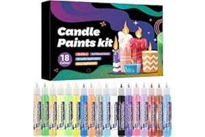 18 Colors Candle Wax Pen Set, Candle Paint Arts Crafts Supplies, Fabric Decorating Tools Painting Kit, Candles Writing Pen Fo