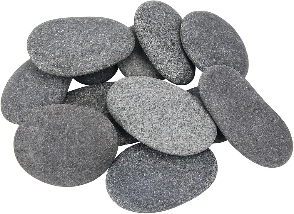 Hisredsun 10 pcs Painting Pebbles 3.1-4in Flat Rocks Mandala Art