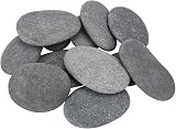 Hisredsun 10 pcs Painting Pebbles 3.1-4in Flat Rocks Mandala Art