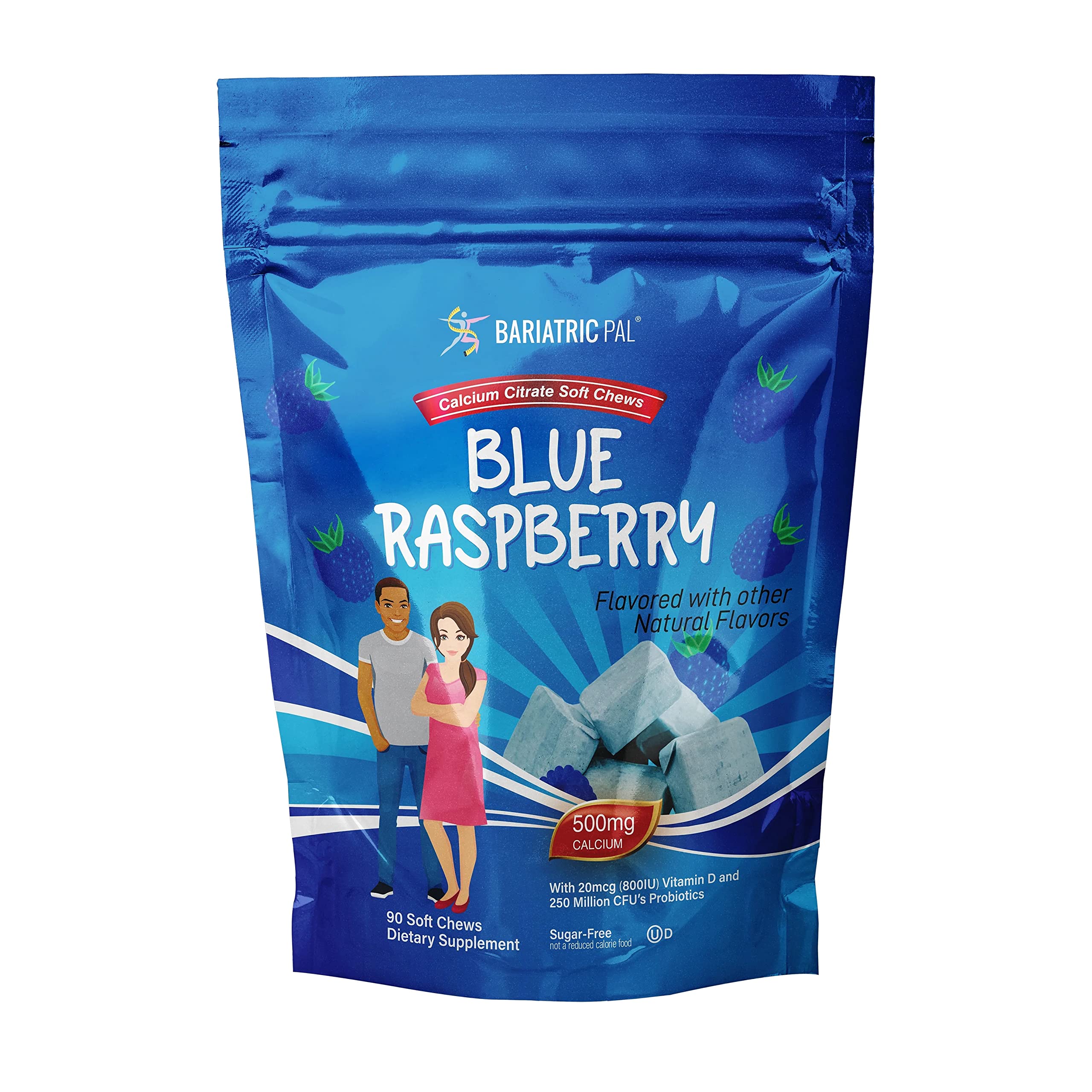 Calcium Citrate Soft Chews 500 mg (Blue Raspberry)