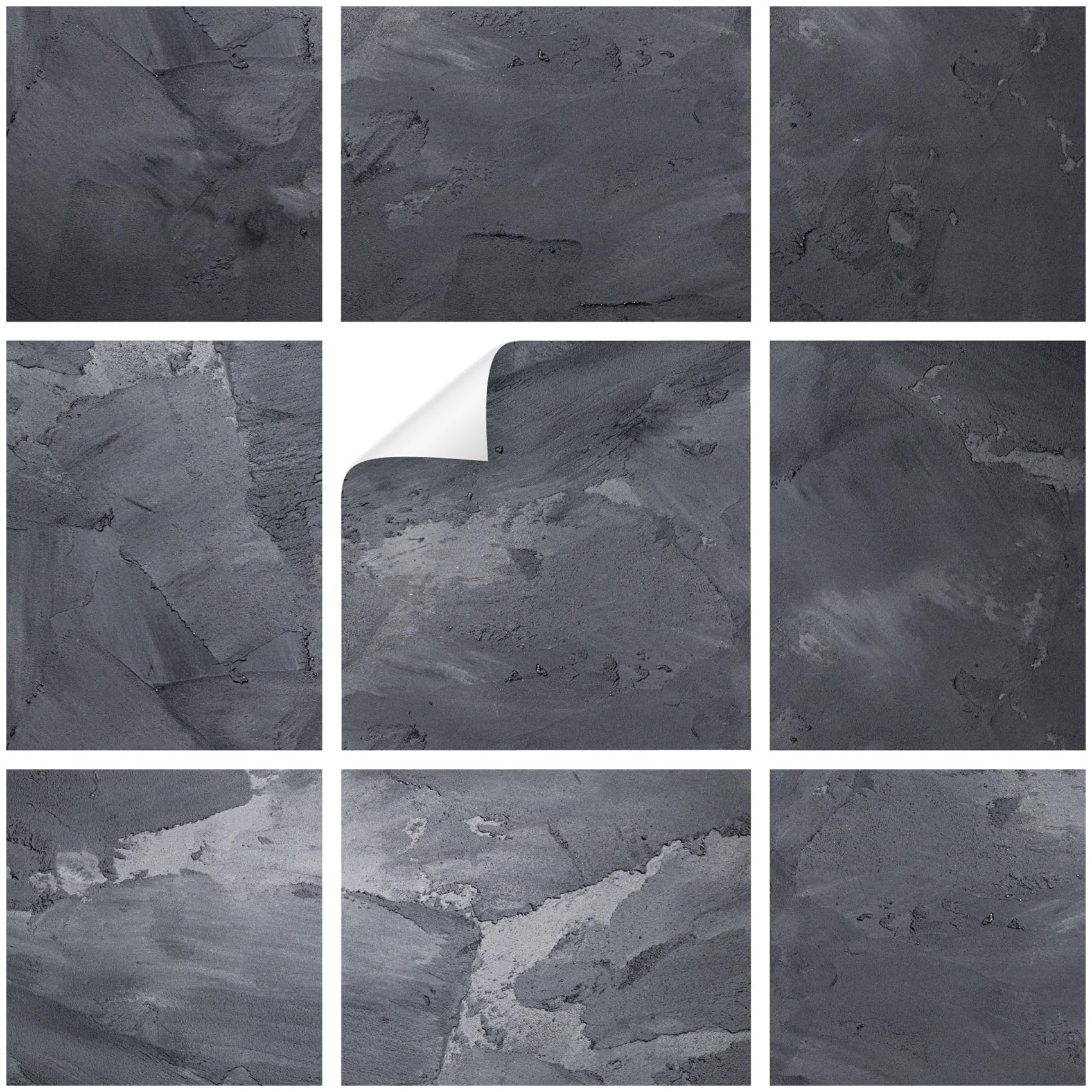 yabaduu 10 x Natural Stone Tile Stickers 20 x 20 cm Y042-06