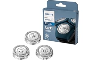 Philips Norelco Genuine SH71/52 Shaving Heads Compatible with Norelco Shaver Series 5000 Angular and 7000, Latest Version for Refreshed RQ12/70, RQ12/60, SH60/70, and SH70/70