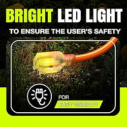 3ft Outdoor/Indoor Extension Cord 10/3 Gauge Ultra