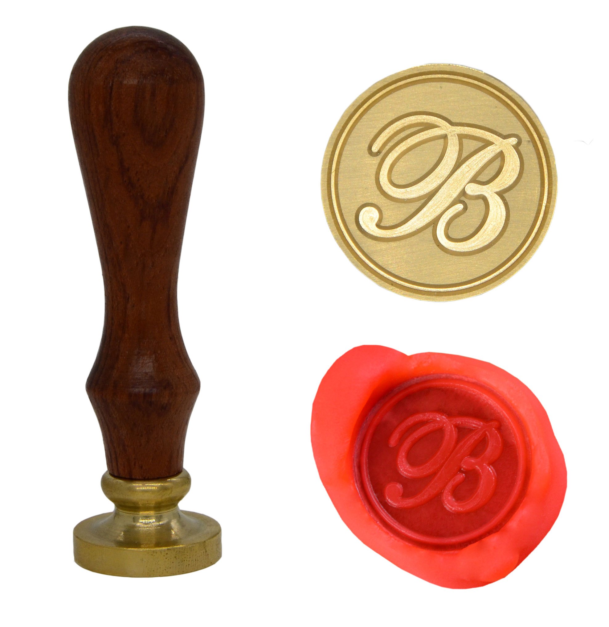 Wax Seal Stamp Letter A-Z, Alphabet Initial Sealing Stamp for Christmas & Thanksgiving Cards, Wedding Invitation W-S-2 (Letter B)