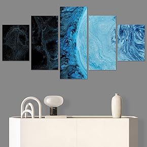 SIGNWIN 5 Panel Canvas Wall Art Modern Art...