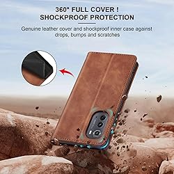 Jasonyu Flip Wallet Case for Motorola Edge