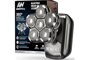 AxiomWarrior Head Shaver for Bald Men: Rechargeable Waterproof Electric Head Shaver for Close Smooth Shaving, No Cuts, Wet/Dry Use, Easy Control