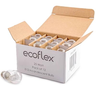 Wadoy 12-Pack 25W T8 Tubular Bulbs For Himalayan Salt Lamps & Scentsy Warmers – E12 Base, 120V Replacement Bulbs