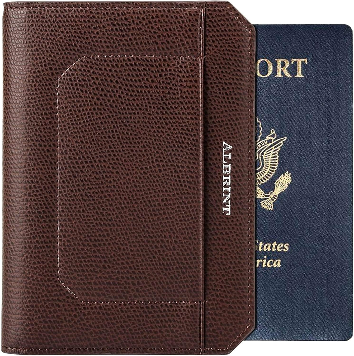  | Travel Passport Holder Rfid Blocking Leather Passport Wallet Slim Cover, Dark Brown | Passport Wallets