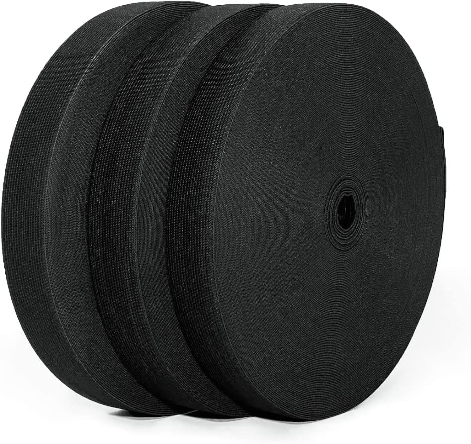 80 Meters Elastic Rubber for Sewing, Available in Various Widths, Elastic Tape for Sewing, Wide Elastic Tape, Rubber for Sewing and Crafts, Rubber for Clothing, Black, 2 x 15 mm