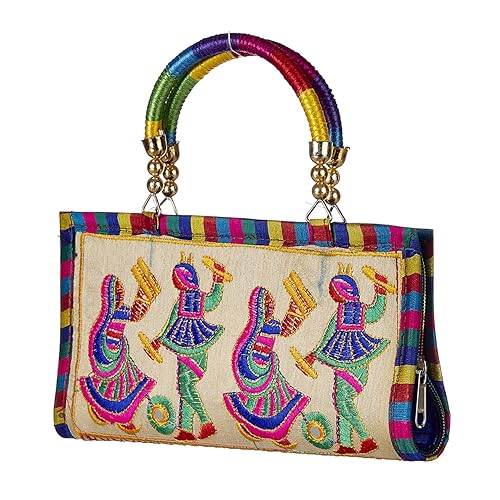 GiftingTree Jaipuri Gujrati Rajasthani Stylish Latest Embroidery Handicraft Ladies Clutch, Purse and Handbag