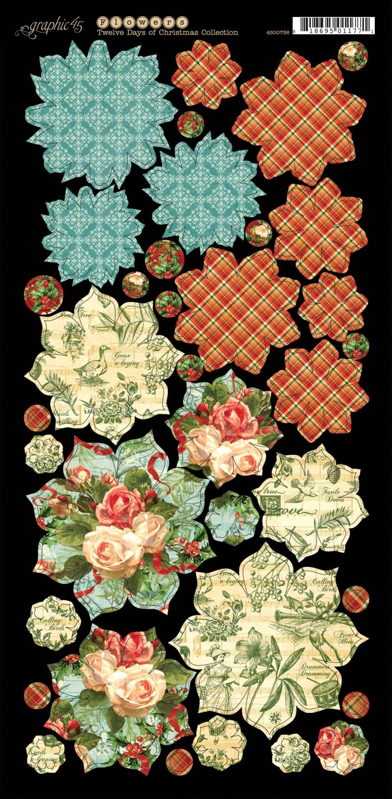 12 Days of Christmas Graphic 45 Flowers