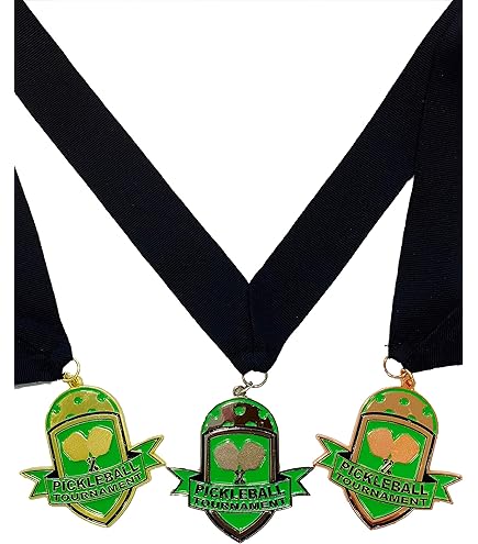 Amazon.com : Pickleball Medals, Set of 3 - Gold, Silver