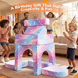 MeMoreCool 10-Piece Kids Modular Couch Glow Sofa Rainbow view 6