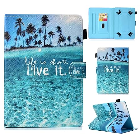 HereMore Universal Hülle für 7' Tablet, Schutzhülle Case für iPad Mini, Galaxy Tab A/Tab 4 7.0 / Tab 3 Lite, Huawei MediaPad 