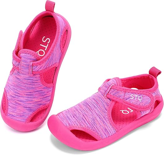 STQ Sandals for Girls Water Shoes Lightweight Summer Shoes Hop Pink 11