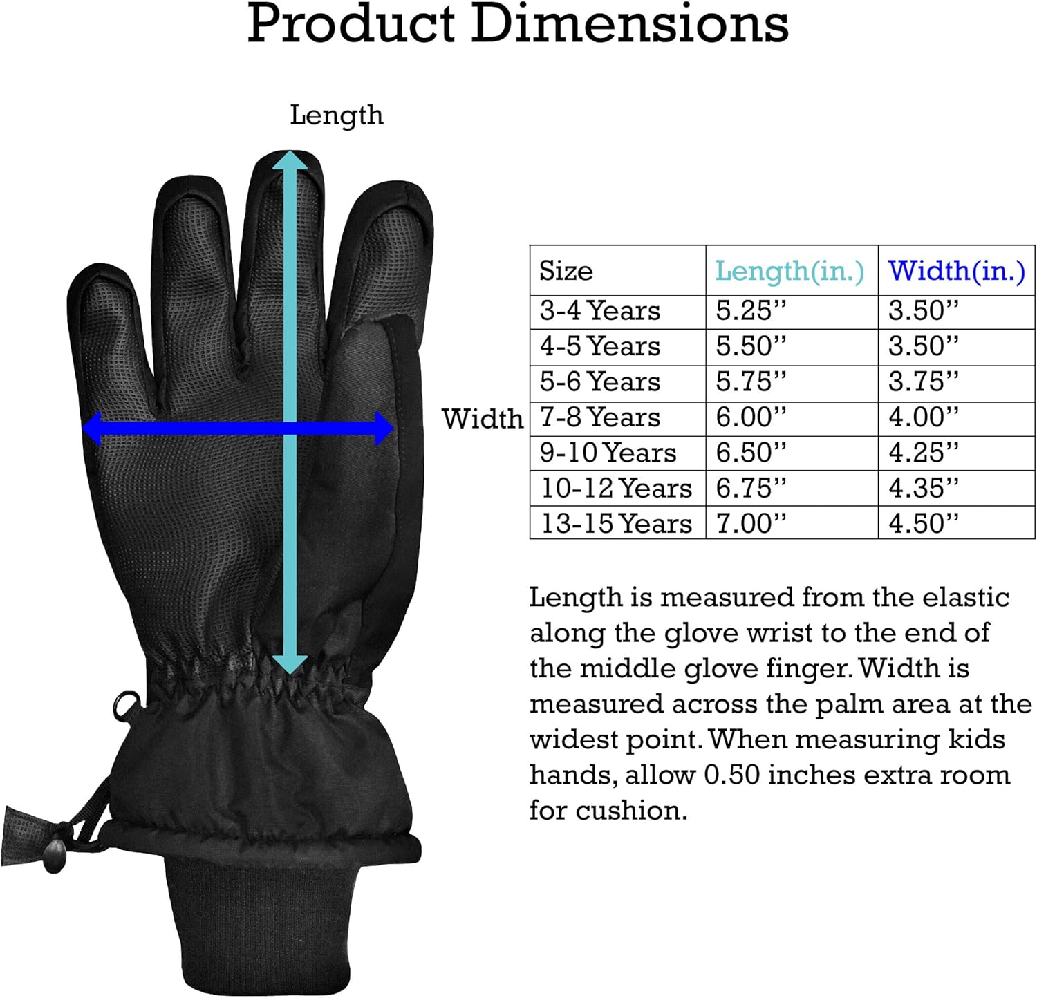 N'Ice Caps Kids Extreme Cold Weather 100 Gram Thinsulate Waterproof Ski Gloves: Clothing
