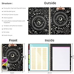 Ospelelf Clipboard with Storage 8.5 X 11，Padfolio