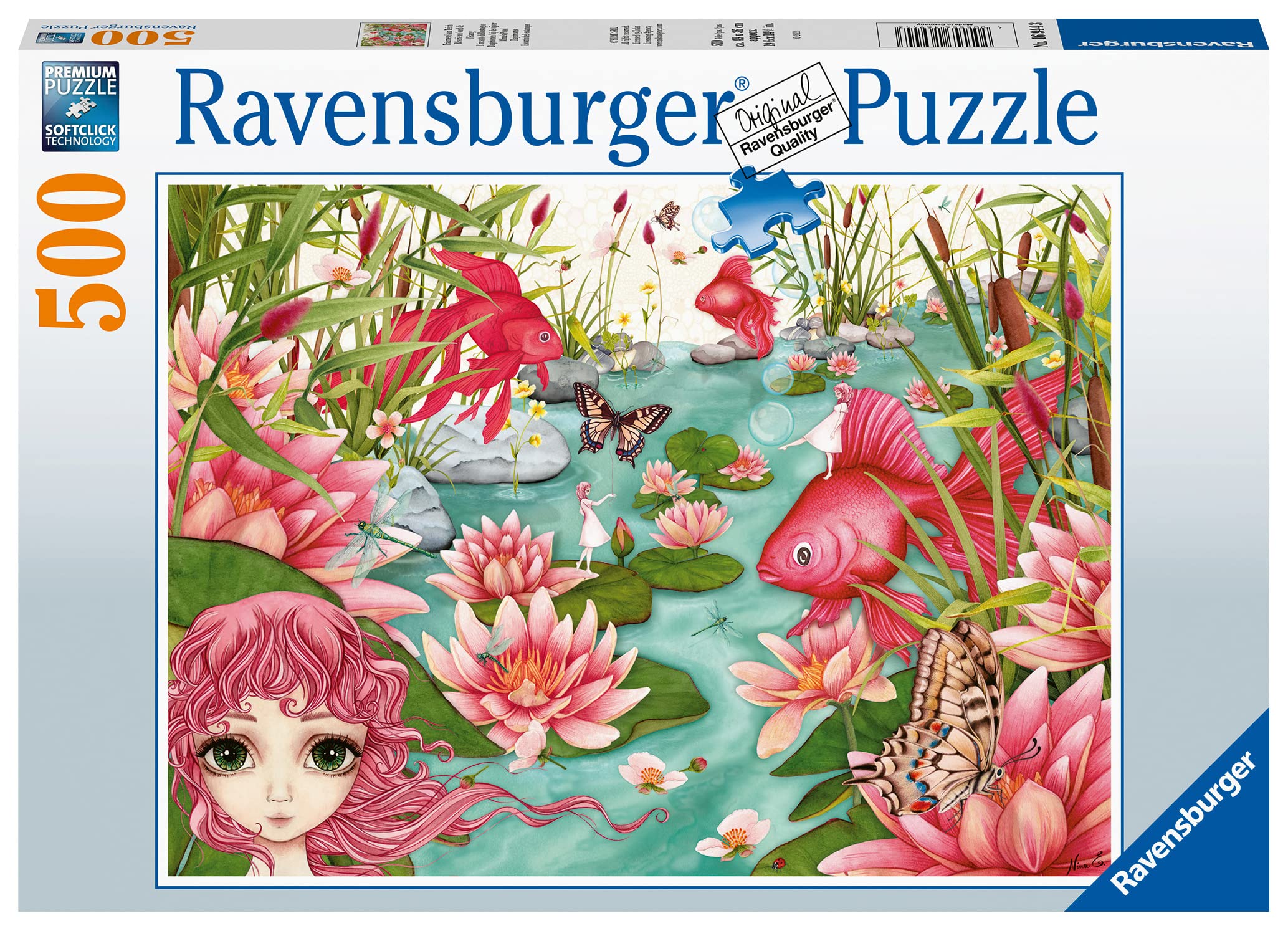 Ravensburger Minu's Pond Daydreams 500 Piece Jigsaw Puzzle for Adults and Kids Age 10 Years Up