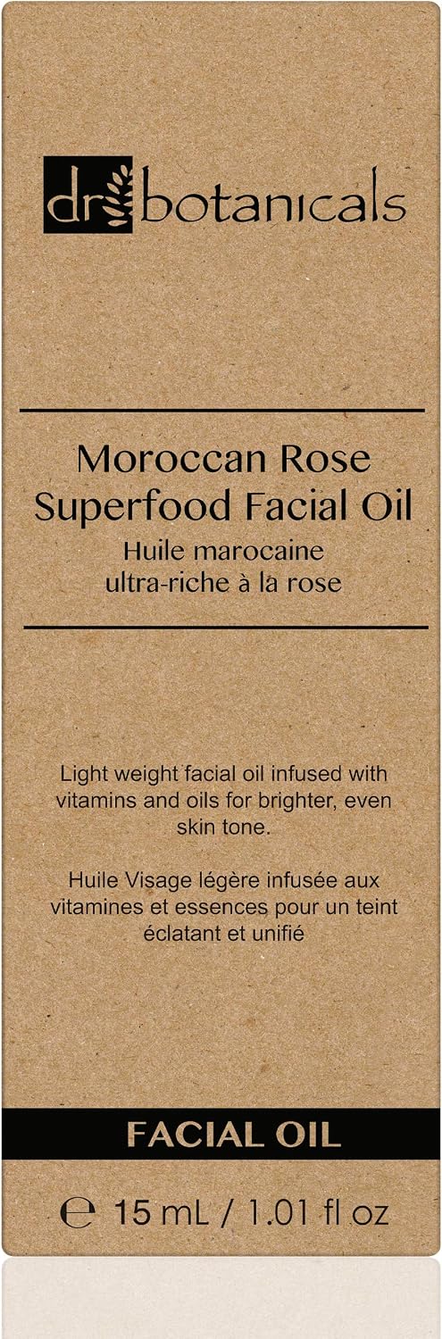 Dr Botanicals Moroccan Rose Oil 15ml -Glow-Boosting Facial Oil for Radiant Skin with Vitamin C & Hyaluronic Acid, Brightening - Image 3