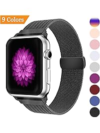 Bandx Milanese Loop Replacement Band Compatible Apple Watch 38mm 42mm,Stainless Steel Mesh Band Magnetic Closure iWatch Series 3 Series 2 Series 1