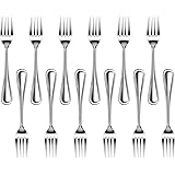 New Star Foodservice 58048 Slimline Pattern, 18/0 Stainless Steel, Dinner Fork, 7.5-Inch, Set of 12