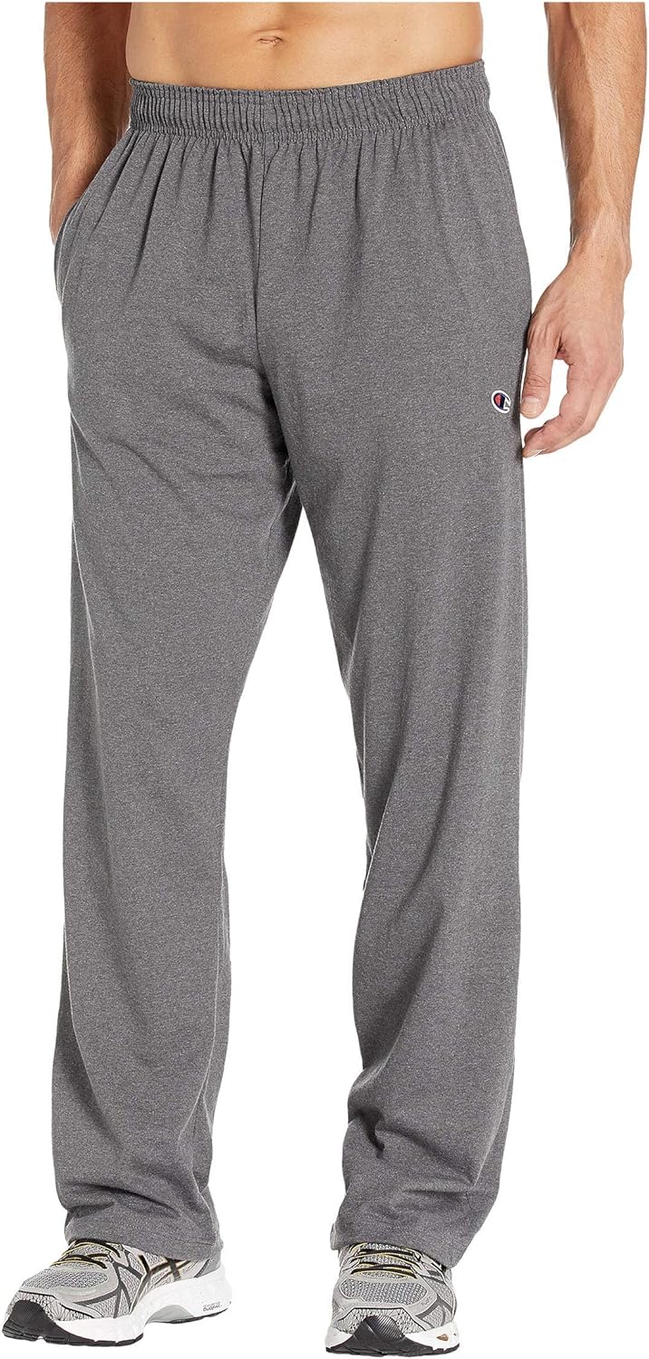 Champion Men's Open Bottom Lightweight Jersey Pant: Clothing