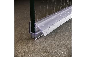 SUNNY SHOWER Fit 3/8" Shower Door Sweep 28" Length 1 Pack 2 Pieces Glass Shower Door Seal Strip Glass Frameless Shower Doors Seal