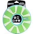Chuckit! Max Glow Zipflight Flying Disc Dog Toy - Water Floating Flyer for Beach and Pool - Durable Polyester Construction - For Medium and Large Dogs - Size Medium - 8.5” L x 8.5” W - Pack of 1