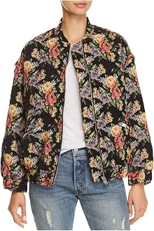 IRO.JEANS Womens Black Floral Bomber 