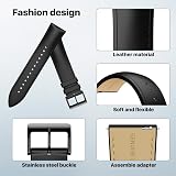 Ticwatch Pro 5 Smartwatch 24mm Leather Watch Band Tuxedo Black Quick Release view 4