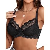 Avidlove Lace Bras for Women Full Coverage Lifting Underwire Everyday Bra for Large Bust