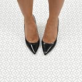 FloorPops FP2946 Lattice Peel & Stick Floor Tiles White Off-White 12x12 view 5