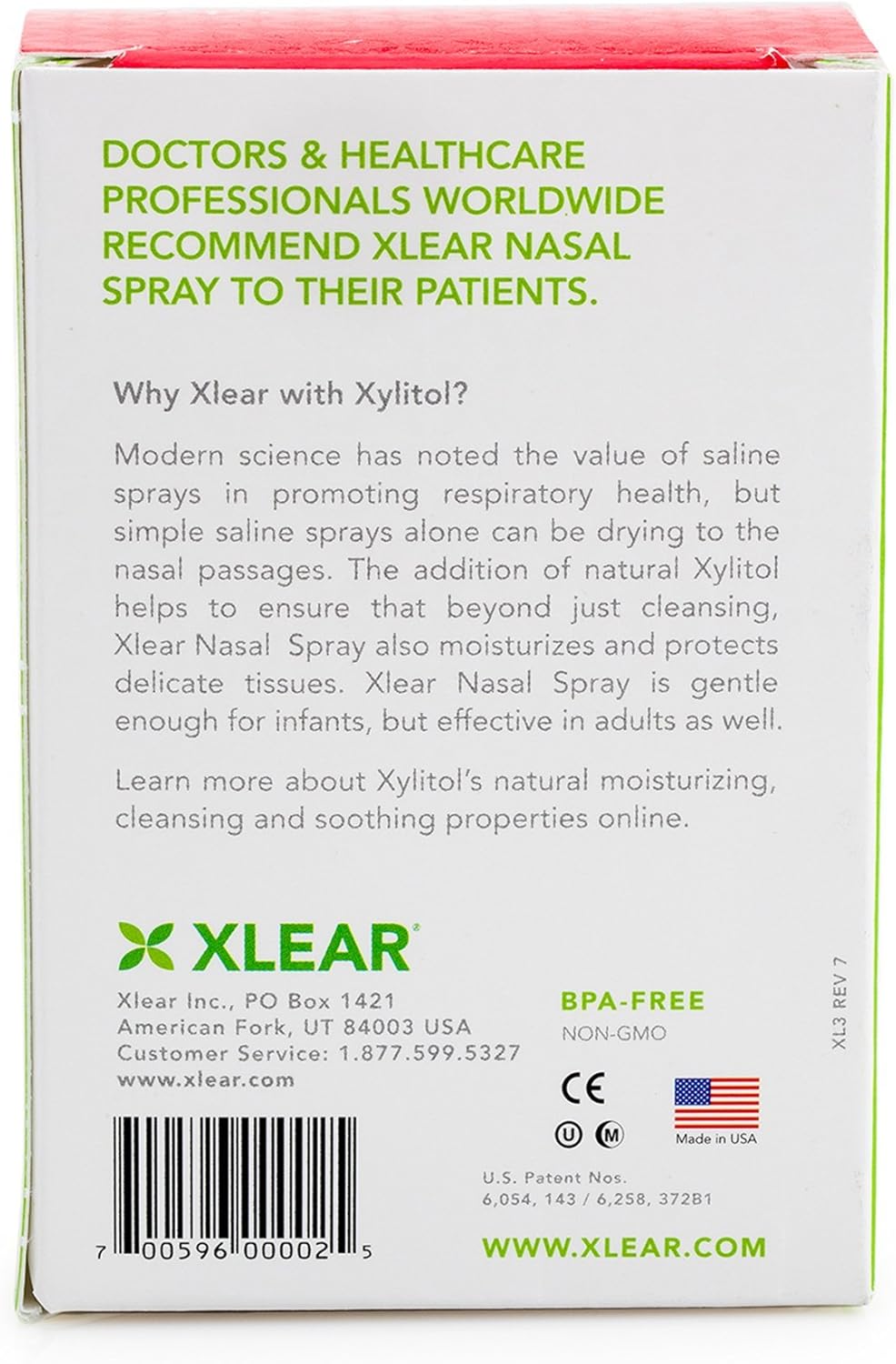 Xlear Saline Nasal Spray with Xylitol - 0.75 oz - 3 ct: Health & Personal Care